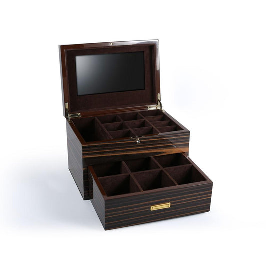 Video Box - Venge Wood, inner velvet Brown